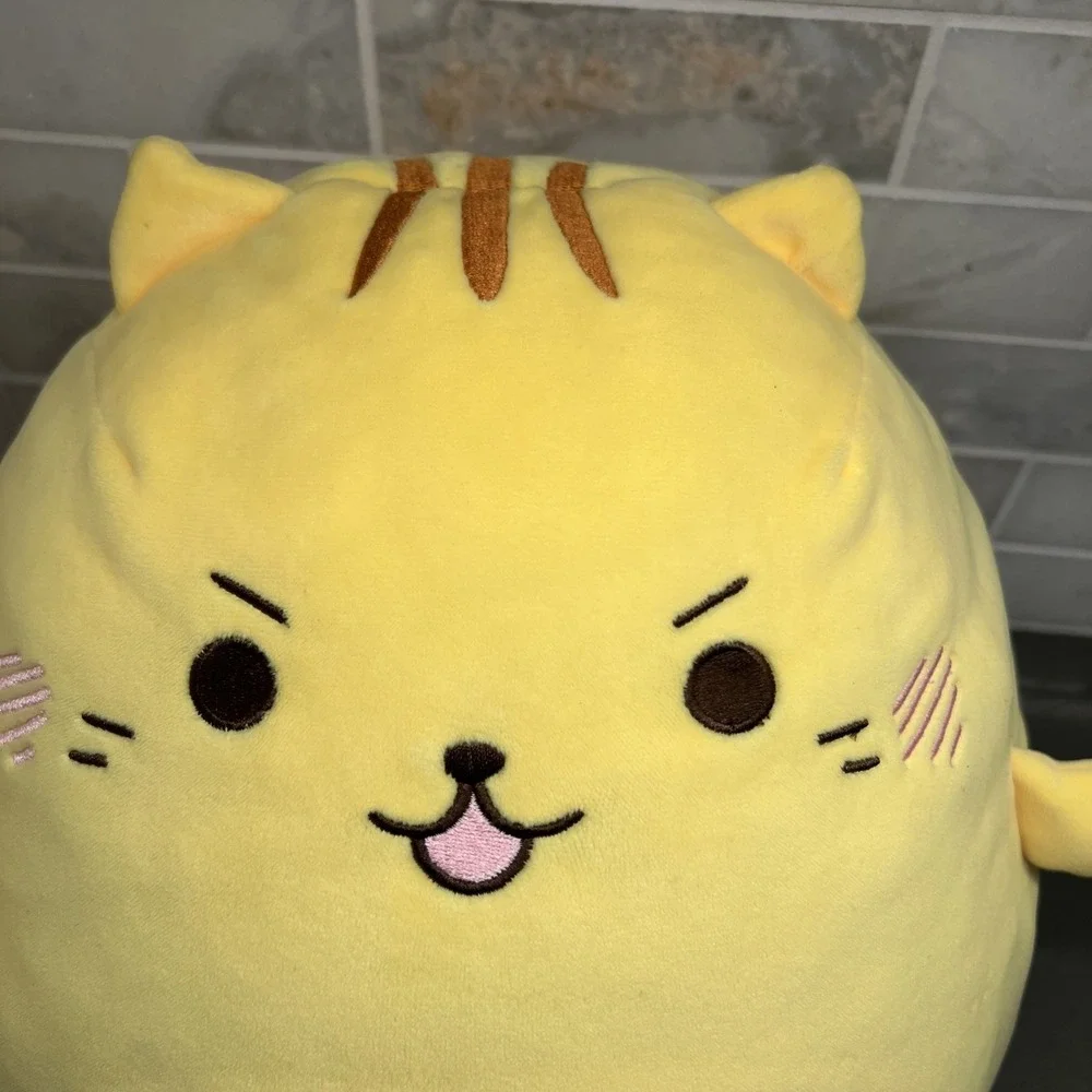 Mochipuni Picnyan Anime Yellow Cat Plush Pillow 12